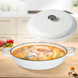 TOQUE 3.5L Enamel Dutch Oven Pan in White Colour-1910112821203570694