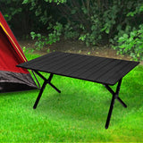Levede Folding Camping Table Portable Black-1910112917056000006