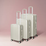 Slimbridge Luggage Suitcase Trolley White 3pc 20"+24"+28"-1910112845371150342