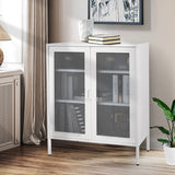 Levede Storage Cabinet Steel Kitchen White-1917016726894153736