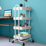 Levede 4 Tiers Kitchen Trolley Cart White-1917016722343333896