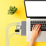 USB 3.0 Type-C HUB 6 Port Powered Adapter Grey-1910112870369202182
