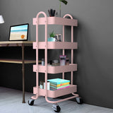 Levede 4 Tiers Kitchen Trolley Cart Pink-1917016722188144648