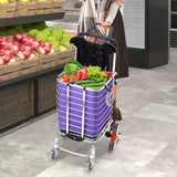 Foldable Shopping Cart Trolley Basket-1910113095548801030