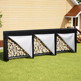 Moyasu Outdoor Firewood Rack Storage with Cover-1937319819506487303