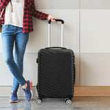 Slimbridge 20" Carry On Travel Luggage Black 20 inch-1910112830808526855