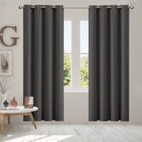 2x Blockout Curtains Panels 3 Layers Charcoal CD1003-132X213-GR-1910113266919673862