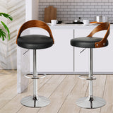 Levede 1x Kitchen Bar Stools Gas Lift Silver-1910113241103732743