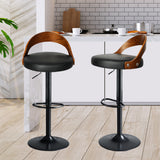 Levede 1x Kitchen Bar Stools Gas Lift Black-1910113240919183367
