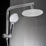 High Pressure Shower Head Set Rain Round Silver-1910113243888750599