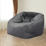 Marlow Bean Bag Chair Cover Soft Velvet Dark grey-1910113190088413191