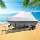 12-14 FT Boat Cover Trailerable Weatherproof Grey 14FT-1919892917846151175