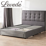 Levede Storage Bed Frame Queen Size-1919892910757777415