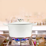 TOQUE 4L Enamel Dutch Oven Pot in White Colour-1910113168638742535