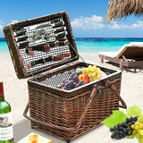 4 Person Picnic Basket Set Outdoor Baskets-1910113179455852550