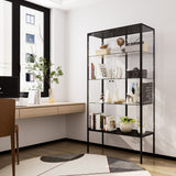 Stacked Glass Display Cabinet Steel 4 Tier 160cm-1937319795359879175