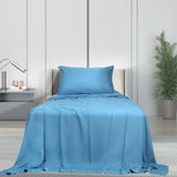 Dreamz 3pcs Sinigle Size 100% Bamboo Bed Sheet Set in Blue Colour Single-1910113202474192903