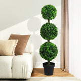 Lambu Artificial Triple Ball Boxwood Trees-1937319807183622151