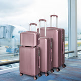 Slimbridge Luggage Suitcase Trolley Rose gold 4pc 14"+20"+24"+28"-1910112845685723143