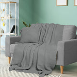 DreamZ Knitting Throw Blanket Cushion Grey-1910113223139528711