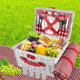 Picnic Basket Set Baskets 4 Person Wicker-1910113180965801991