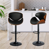 Levede 1x Bar Stools Gas Lift Kitchen Black-1910113239631532039