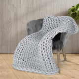 Dreamz Knitted Weighted Blanket Chunky Grey Kids-1910113227119923207