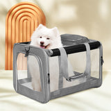 Pawz 3 in 1 Pet Soft Crate Dog Cat Carrier XL Size Grey-1937319817002487815
