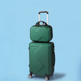 Slimbridge 2pcs 20"Travel Luggage Set Green-1910112832201035783