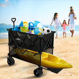 Lambu Folding Wagon Cart Double Shelves-1937319807724687367