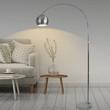 EMITTO Modern LED Floor Lamp Stand Reading Silver-1910112852912508935