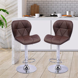 Levede 2x Bar Stool Swivel Gas Lift Brown-1919892920559865863