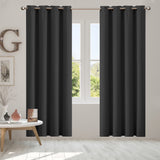 2x Blockout Curtains Panels 3 Layers Black-1910113268014387206