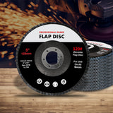 Traderight Flap Discs 125mm 5" Zirconia 1x20mX3 60SQM-1910113106474962951