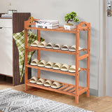 Levede 2x 4 Tier Bamboo Shoe Rack Shoes-1910113026560888838