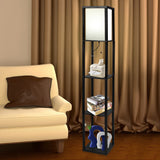 EMITTO Floor Lamp Storage Shelf LED Black-1910112864899829767
