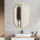 Yezi Wall Mirror Bathroom Decor Vanity Gold-1910112987109265415