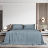 Dreamz 4pcs King Size 100% Bamboo Bed Sheet Set in Grey Colour-1910113201446588423
