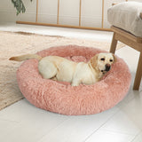 PaWz Pet Bed Cat Dog Donut Nest Calming L Pink Large-1910113143296757767