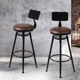 Levede 2x Bar Stool Kitchen Wooden PU-1910113234870996999
