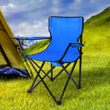 Levede Camping Chairs Folding Arm Foldable Blue-1910112907736256519