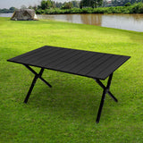 Levede Folding Camping Table Portable Black-1910112917056000007