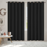 2x Blockout Curtains Panels 3 Layers Black-1910113270224785414