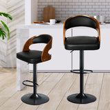 Levede 1x Kitchen Bar Stools Gas Lift Black-1910113240550084615