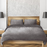 Quilt Cover Bedding set Flannel Queen Silver-1910113193485799431