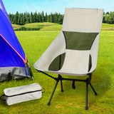 Levede Camping Chair Folding Outdoor Large Beige-1910112915994841095