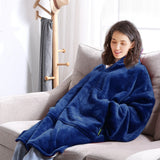 DreamZ Blanket Hoodie Adult Sweatshirt Navy Blue-1919892915186962439