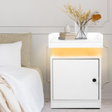 Levede Bedside Table USB Charger Outlet RGB White-1937319786434400262
