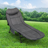Levede Folding Camping Bed Camp Cots Dark Grey-1937319799742926855