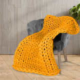 Dreamz Knitted Weighted Blanket Chunky Yellow Kids-1910113227451273223